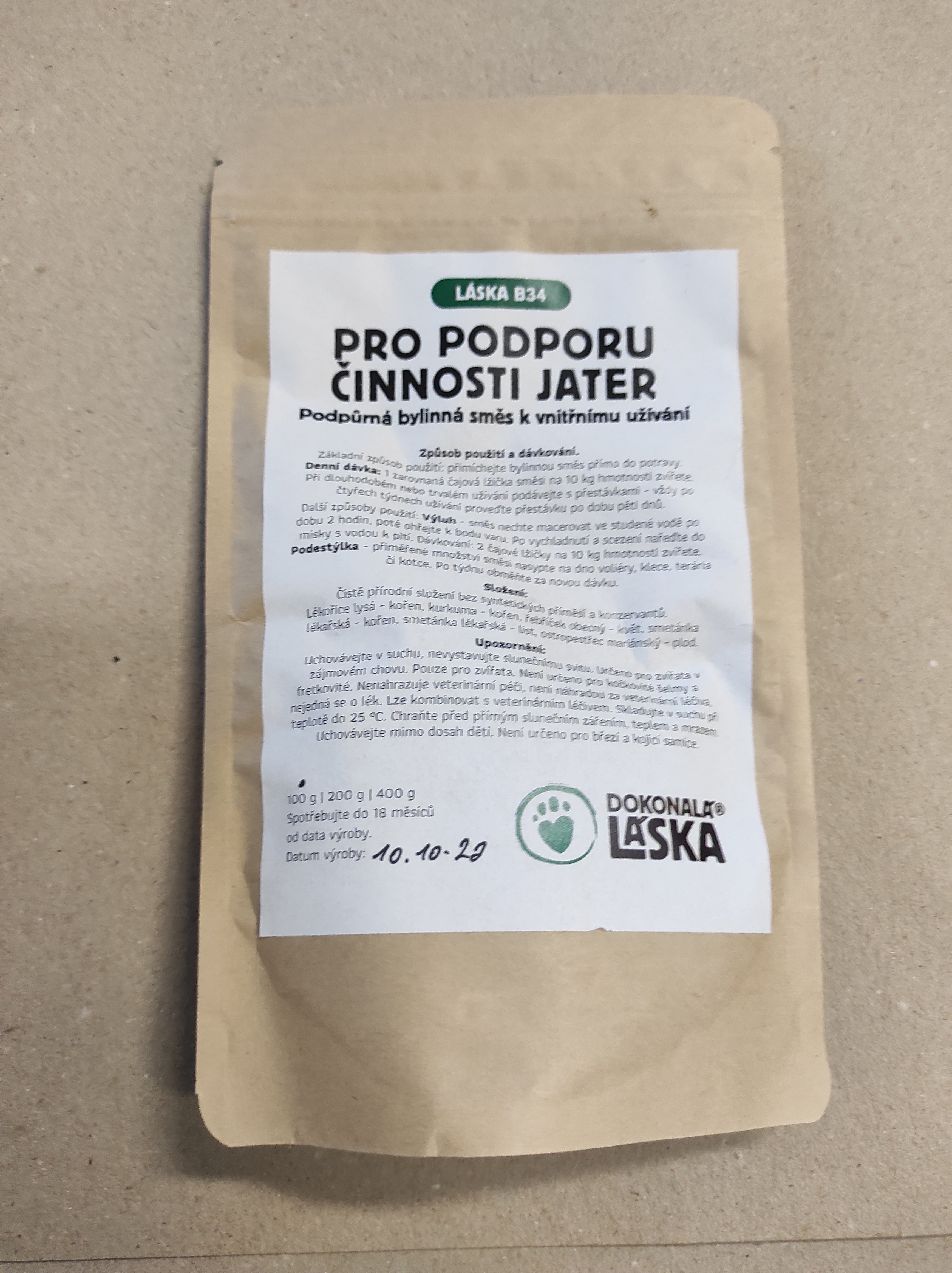 Bylinná směs pro podpuru jater 100g